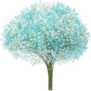 Babys Breath Aitificial Flowers 16 pcs 48 Branches White Fake Baby Breath Flowers Artificial Bulk Gypsophila Bouquets Real Touch Faux Flowers for Wedding Floral Arrangement Party Home decoration