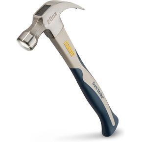 مطرقة ESTWING Sure Strike - مطرقة مخلب التمزق 20 أونصة ذات وجه أملس ومقبض من ألياف الكربون - SSCF20S