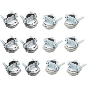 4 Pcs 1/2 Inch Clamp Type Cable Connectors, Zinc Clamp Cable Connector Fittings for Metallic Conduit Protect Cables