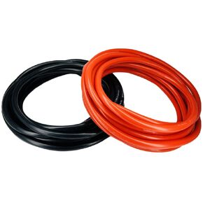 12 AWG Silicone Wire 50FT, Extra Flexible 12 Gauge Stranded Copper Wire, High Temp 392℉ 600V - RC, Automotive, Battery | Tinned Copper Conductor - 25FT Red & 25FT Black Spools