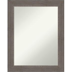 Amanti Art Bathroom Mirror, Rustic Plank Grey Narrow Wall Mirror for use as Bathroom Vanity Mirror Over Sink (30.5 x 41.5 in.) Non-Beveled Mirror, Grey Mirror, Country Rustic Mirror from WI, USA