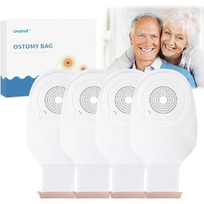 10 PCS Colostomy Bags - Ostomy Supplies Ostomy Bag - One Piece Drainable Ostomy Pouch for Ileostomy Stoma Care,Cut-to-Fit