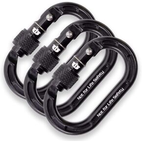 Omega Pacific Micro Raider Aluminum Keylock Screw-Lok 3 Pak - Our Top Carabiner has Been Scaled Down to Create The Ultimate Accessory Connector