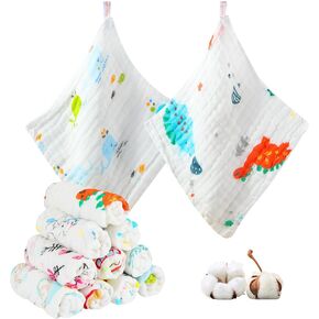 Koo-dib Baby Washcloths, Baby Registry Search, New Born Essentials for Baby, Baby Wash Cloth, Muslin Burp Cloths, Muslin Washcloths, Baby Bath Towel, White Washcloths, 30 Pack Set + Wash Mesh Bag
