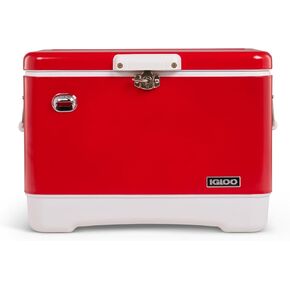 مبرد Igloo 54 Qt من الفولاذ المقاوم للصدأ مع فتاحة زجاجات