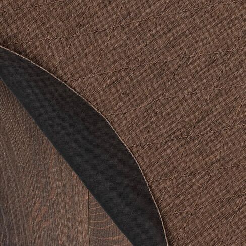Nourison Practical Solutions Outdoor Mocha 8' x Round Area - سجادة، سهلة التنظيف، لا تساقط، غرفة النوم، غرفة المعيشة، غرفة الطعام، السطح، الفناء الخلفي، الفناء (8 دائرية) in Kuwait