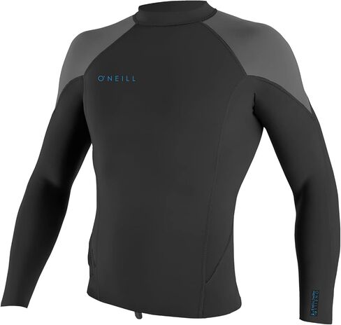 Youth Reactor-2 1.5/1mm Long Sleeve Wetsuit Top, Black/Graphite/Cool Grey, 4 in Saudi Arabia