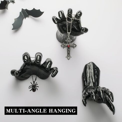 Halloween Decorations Indoor/Outdoor,3pcs Creepy Hands Wall Mountable with 3pcs Halloween led Lights and Remote Controlled,Halloween Wall Decor,Gothic Wall Decorations Indoor in Saudi Arabia