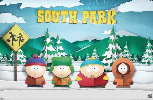 Trends International South Park - Bus Stop Wall Poster, 22.37" x 34.00", Premium Unframed Version in Saudi Arabia