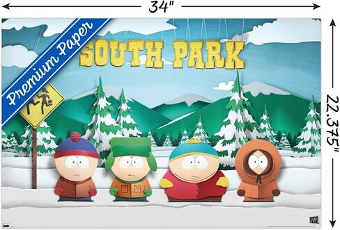 Trends International South Park - Bus Stop Wall Poster, 22.37" x 34.00", Premium Unframed Version in Saudi Arabia