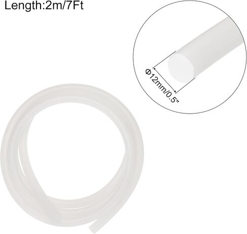uxcell 2m Silicone Foam Strip Solid Rod Window Sealing Strip 12mm Rubber Weather Stripping for Car Door Window, White in Kuwait