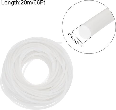 uxcell 2m Silicone Foam Strip Solid Rod Window Sealing Strip 12mm Rubber Weather Stripping for Car Door Window, White in Kuwait