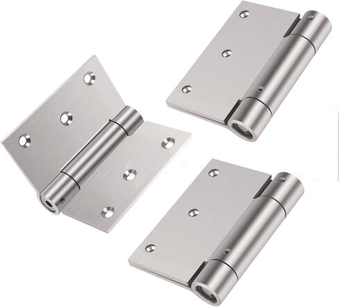 3pcs Self-Closing Heavy-duty Thickness 3mm Stainless Steel Door Hinge Commercial Grade Spring Door Hinge (4inch, Black) in Saudi Arabia