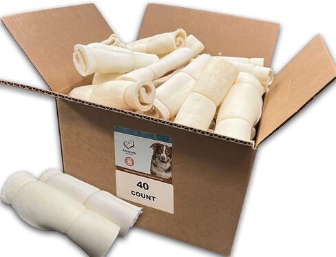 Amazing Dog Treats - Beef Cheek Rolls (6 Inch Regular - 8 Pcs) - No Hide - Safe Rawhide Alternative Dog Chew - Great for Power Chewers - Long Lasting Dog Chew - No Splinters - Retriever Rolls For Dogs in Saudi Arabia