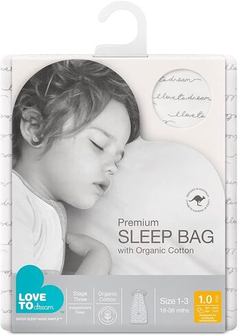 كيس نوم عضوي للأطفال الصغار من Love to Dream (18-36 شهرًا)، كيس نوم فائق النعومة لتنظيم درجة الحرارة، بطانية 1.0TOG قابلة للارتداء لجميع المواسم، وردي in Kuwait