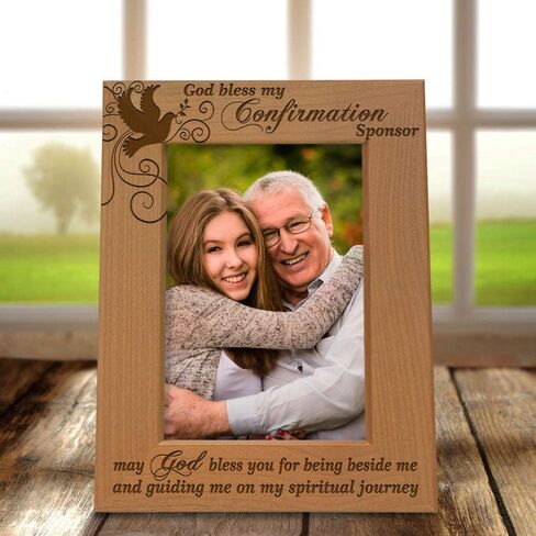 KATE POSH - God Bless my Confirmation Sponsor - may God bless You for being beside me and guiding me on my spiritual journey - Picture Frame (4x6 Vertical) in Saudi Arabia