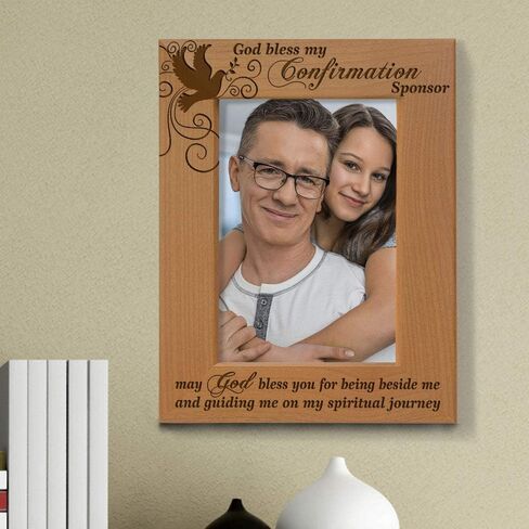 KATE POSH - God Bless my Confirmation Sponsor - may God bless You for being beside me and guiding me on my spiritual journey - Picture Frame (4x6 Vertical) in Saudi Arabia