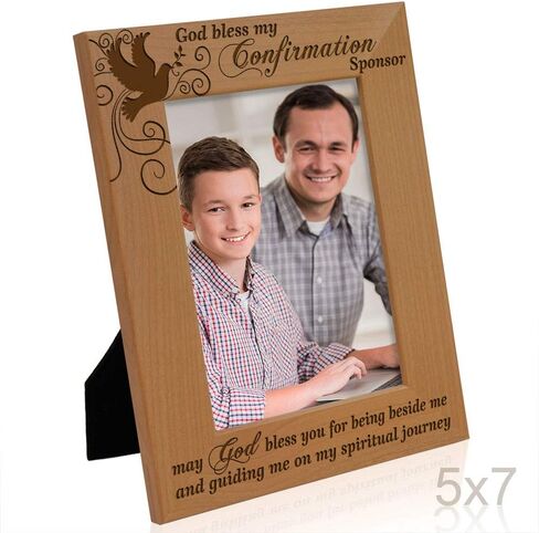 KATE POSH - God Bless my Confirmation Sponsor - may God bless You for being beside me and guiding me on my spiritual journey - Picture Frame (4x6 Vertical) in Saudi Arabia