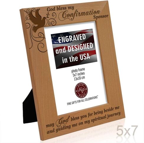 KATE POSH - God Bless my Confirmation Sponsor - may God bless You for being beside me and guiding me on my spiritual journey - Picture Frame (4x6 Vertical) in Saudi Arabia