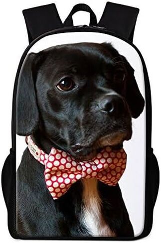 حقيبة ظهر مطبوعة ثلاثية الأبعاد على شكل كلب لطيف لأنماط حقائب الكتب المدرسية للأطفال للفتيات في الهواء الطلق in Kuwait