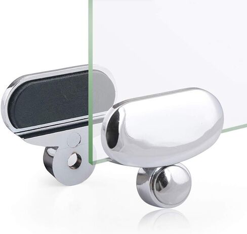 8PCS Mirror Glass Clip Set -Bathroom Mirrors Supporting Sheet - Dresser Mirror Fixed Fitting,Wall Mount -Black in Saudi Arabia