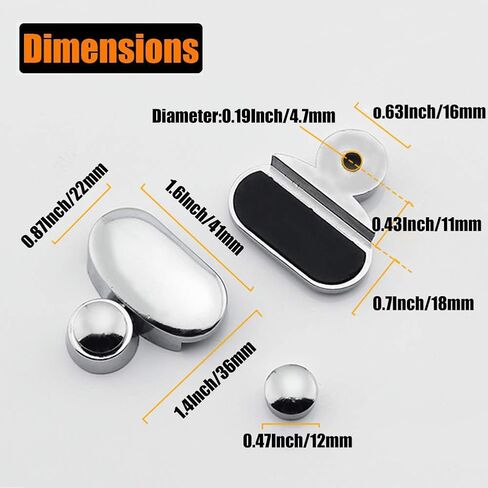 8PCS Mirror Glass Clip Set -Bathroom Mirrors Supporting Sheet - Dresser Mirror Fixed Fitting,Wall Mount -Black in Saudi Arabia