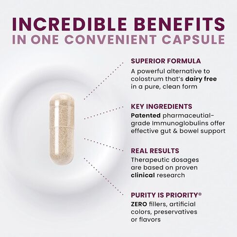 مسحوق مكملات الغلوبولين المناعي النقي Therapro Rx Elite IgG، 60 وجبة، 1100 مجم IgG، IGA وIgM من الجلوبيولين المناعي المشتق، بدون نكهة، الغلوتين، الألبان والكائنات المعدلة وراثيًا، بديل مكملات اللبأ in Kuwait