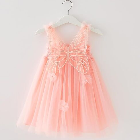 Baby Girls Tulle Tutu Dress Butterfly Flower Print Back Sundress Size 6M-5T in Saudi Arabia