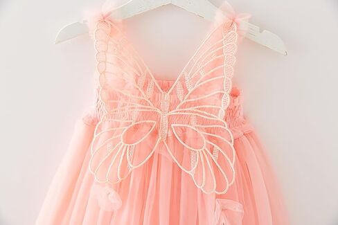 Baby Girls Tulle Tutu Dress Butterfly Flower Print Back Sundress Size 6M-5T in Saudi Arabia