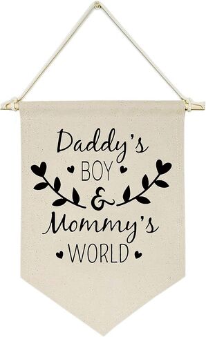 Let‘s Just Play -Canvas Hanging Flag Banner Wall Sign Decor Gift for Baby Kids Gril Boy Nursery Teen Room Front Door - Sun,Rainbow, Dark Clouds, Rains in Saudi Arabia