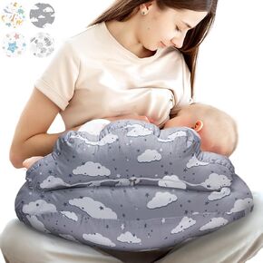 PILLANI Nursing Pillow for Breastfeeding & Bottle Feeding, Support Breast Feeding Pillow for Mom & Baby, w/Adjustable Waist Strap, Removable Cotton Cover, Breastfeeding Essentials Newborn Must Haves
