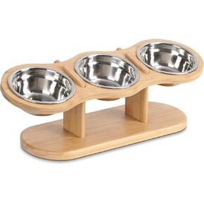 CILXGQLN Elevated Dog Bowls, 6 Heights Raised Dog Food Bowls for Large Medium Small Dogs and Cats, Dog Bowl Stand Pet Food Bowls, Dog Food and Water Bowl Set with 4 Stainless Steel Bowls