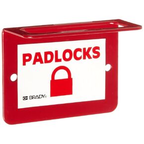 Brady Wall-Mount Unfilled Padlock Station, 24-Padlock Capacity