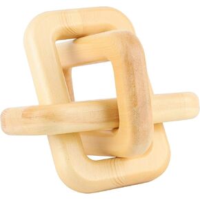 Venture Decor Wood Knot Home Decorations for Living Room, Handmade Wood Chain Link Decor, Farmhouse Coffee Table Decorations, Entry Table Decor, Shelf Decor, Living Room Table Decor