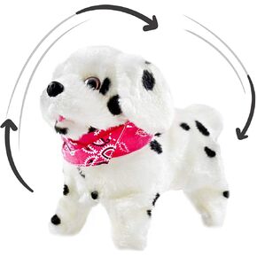 Haktoys Flip Over Puppy Battery Operated Plush Dogs That Somersault Walk Sit and Bark - 2 Premium Quality Toy Puppies for Animal and Pet Loving Toddlers & Kids