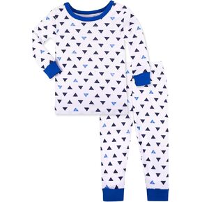 Lamaze Baby Boys' Super Combed Natural Cotton Tight Fit Long Sleeve Sleepwear 2 Piece Set, Footless, 1 Pack, Black and White Planets, 2T
