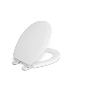 Centoco Elongated Toilet Seat Soft Close, Closed Front with Cover, Includes Regular and Skirted Toilet Hardware, Premium Seat, Plastic, Made in the USA, 950SCCT-001, White