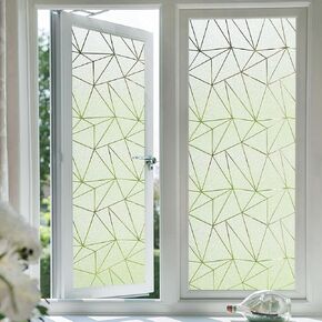Windimiley Blackout Window Film Sun Blocking Window Privacy Film: Darkening Static Cling 100% Light Blocking Heat Control Removable Vinyl Glass Covering for Home No Glue (17.5 x 78.7 Inch, Black)