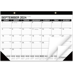 Desk Calendar 2024-2025 - 18 Months Calendar 17" × 11.5" Desktop Calendar from Jan. 2024 to Jun. 2025 with Julian Date for Home School Office in Kuwait