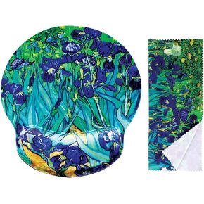 لوحة ماوس Van Gogh Almond Blossom مع حواف مخيطة. تصميم فني كلاسيكي ملون. قاعدة غير قابلة للانزلاق. قماش تنظيف من الألياف الدقيقة لنظارات العين والإلكترونيات. لوحة ماوس رائعة للكمبيوتر المحمول والسفر in Kuwait