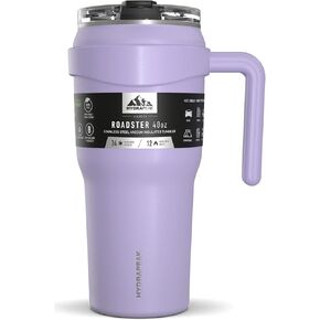 Hydrapeak Roadster 40oz Stainless Steel Tumbler Double Wall Vacuum Insulated Water Bottle With Handle And 2 in 1 Straw Lid (Black)
