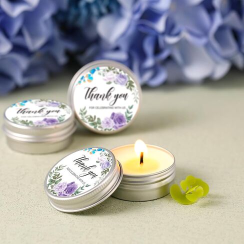 MTLEE 50 Pcs Wedding Candles Gift Wedding Favors for Guests 1 Oz Lavender Scented Soy Wax Candle Aromatherapy Candle Favors for Bridal Shower Rustic Wedding Party Guests (Orange Color,Fall in Love) in Saudi Arabia