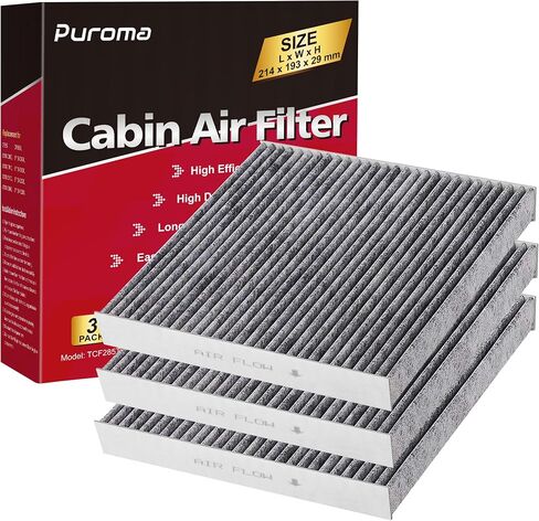 Puroma Cabin Air Filter with Activated Carbon, Replacement for CP285, CF10285, Toyota, Lexus, Scion (1 pc) in Saudi Arabia
