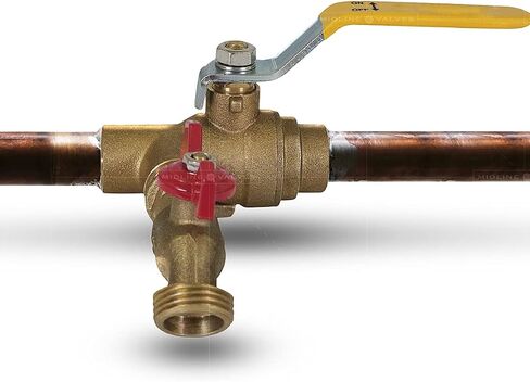 Midline Valve Extended Street Hose Bib Boiler Drain, 3/4’’ SWT/Press, Brass (5 Pack) in Saudi Arabia