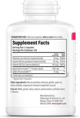 Kyolic Aged Garlic Extract Formula 101, Stress and Fatigue Relief, 100 Tablets (Packaging May Vary) in Saudi Arabia