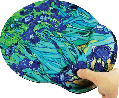 لوحة ماوس Van Gogh Almond Blossom مع حواف مخيطة. تصميم فني كلاسيكي ملون. قاعدة غير قابلة للانزلاق. قماش تنظيف من الألياف الدقيقة لنظارات العين والإلكترونيات. لوحة ماوس رائعة للكمبيوتر المحمول والسفر in Kuwait