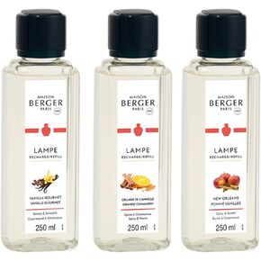 Lampe Berger Fragrance Trio Refill for Home Fragrance Oil Diffuser - 3 x 8.45 Fluid Ounces - 3x250 milliliters (Trio Holly)