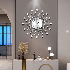 Large Wall Clock for Living Room Decor Modern Silent Kitchen Big Wall Clock for Bedroom Decorative Office Non Ticking Battery Operated Wall Watch 24 Inch