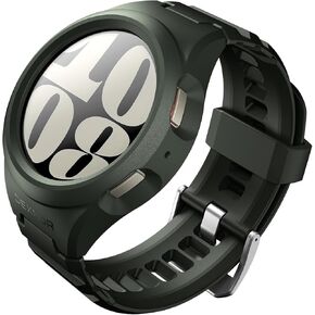 Dexnor Samsung Galaxy Watch 6 Classic Band [47mm], [Raised Bezel & Snap-on] Rugged Shockproof Case with Strap Band for Galaxy Watch 6 Classic (2023)