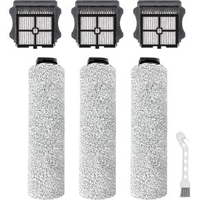 Replacement Brush Rollers and Filters Kit for Tineco Floor ONE S7/S6 Pro Cordless Wet Dry Vacuum Cleaner,Accessories inclue 4 HEPA Filters & 2 Brush Rollers